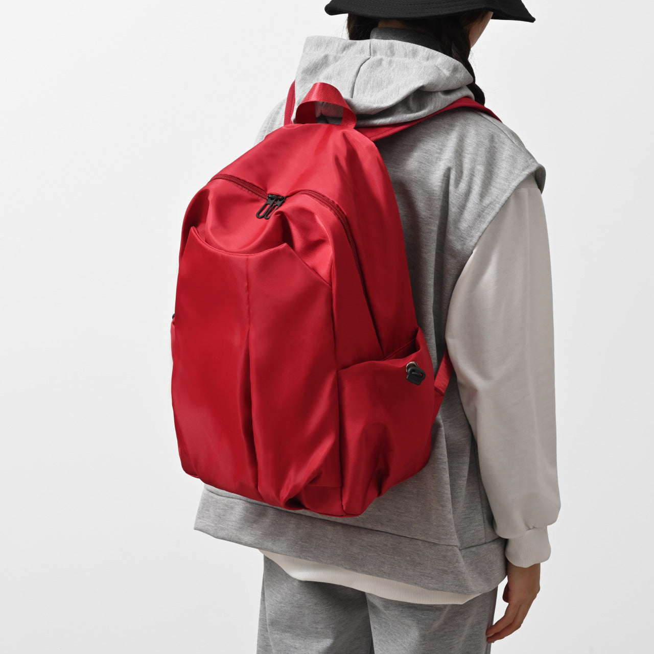 Women's & Men's & Large Capacity Solid Color College Middle School Students' Schoolbags