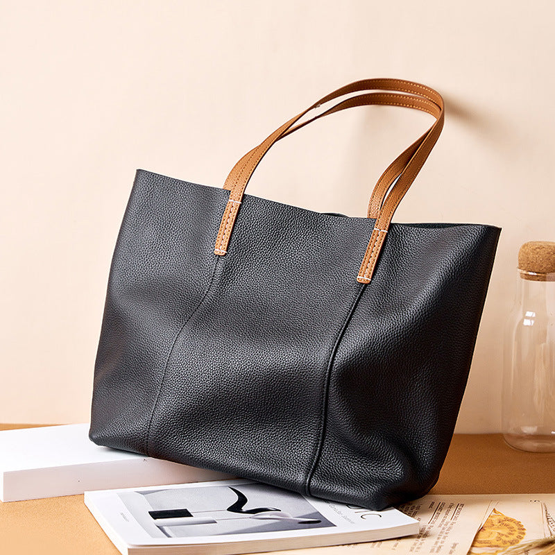 Women's Layer Cowhide Handmade Commuter Large Capacity Shoulder Bags