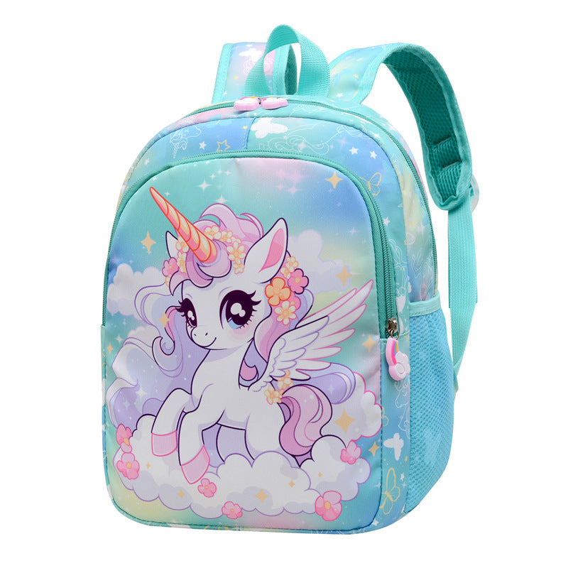 Children's Lightweight Cartoon Cute Unicorn Spine Protection Backpacks