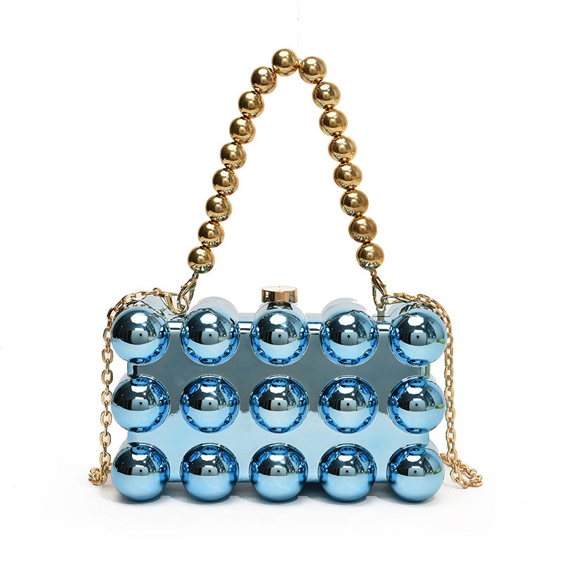 Women's Acrylic Egg Puff Box Fashion Candy Color Western Evening Bags