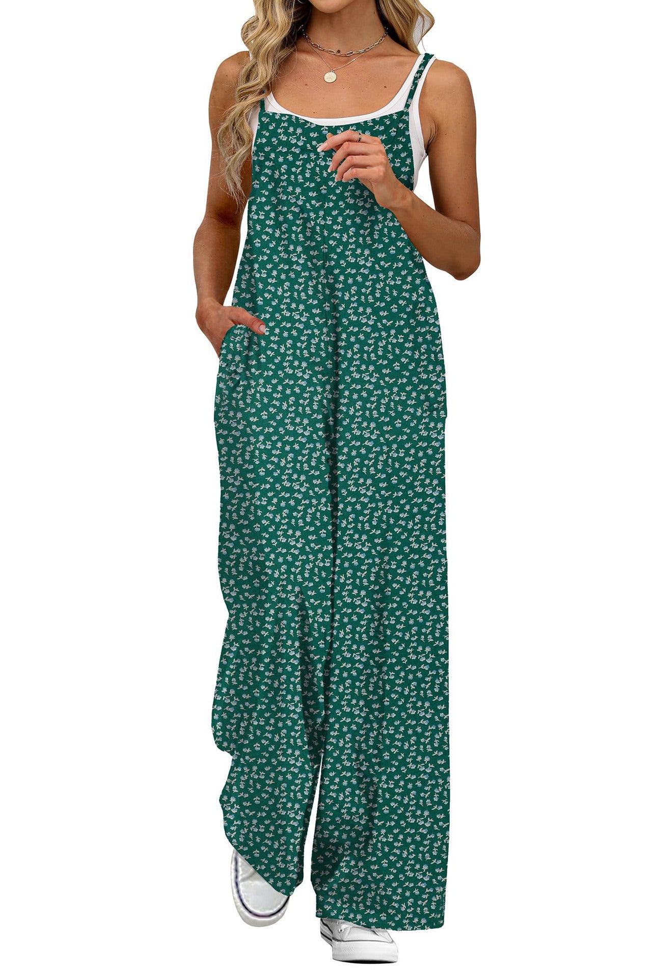 Summer Hot Adjustable Shoulder Strap Printed Women's Jumpsuit/clothing