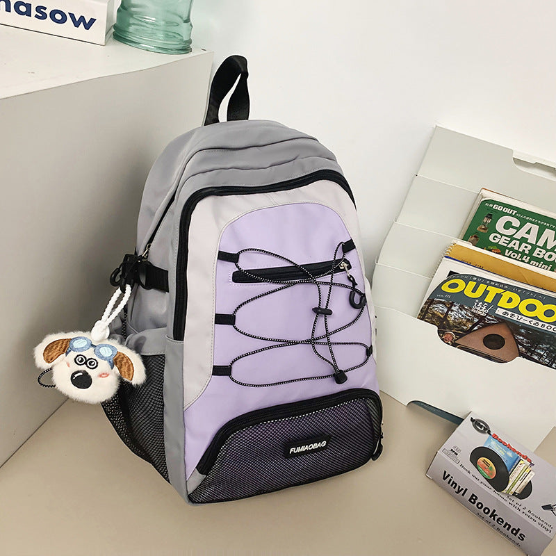 Contrast Color Hiking Retro Lightweight Computer Backpacks