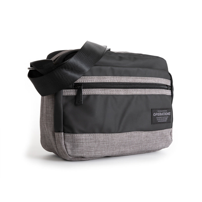 Men's Canvas Camouflage Contrast Color Rainproof Trendy Men's Shoulder Bags