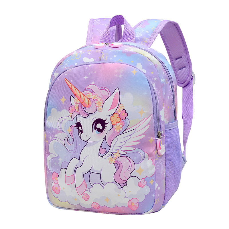 Children's Lightweight Cartoon Cute Unicorn Spine Protection Backpacks