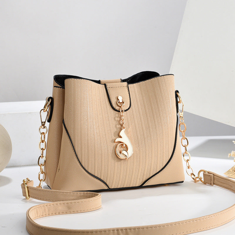 Women's Solid Color Today Popular High Sense Bucket Bags
