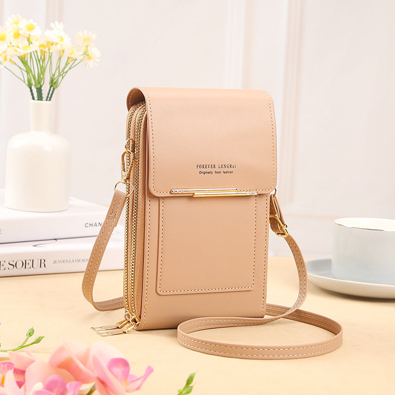 Women's Stylish Versatile Zipper Solid Color Simple Bags