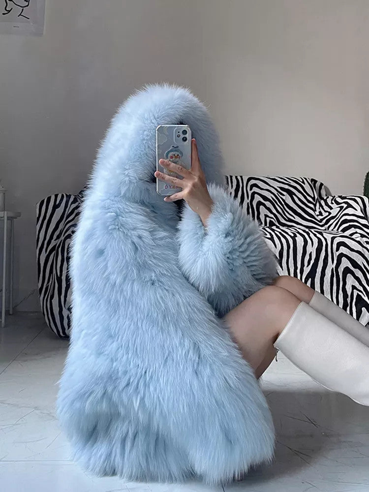 Women's Pretty Casual Fur Fox For Coats