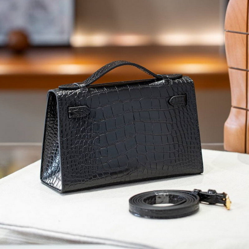 Women's Palm Print Cowhide Mini Generation Kelly Fashion Bags