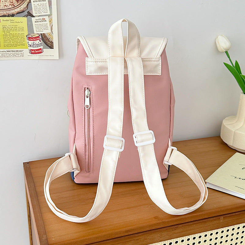 College Contrast Color Commute Minimalist Primary Backpacks