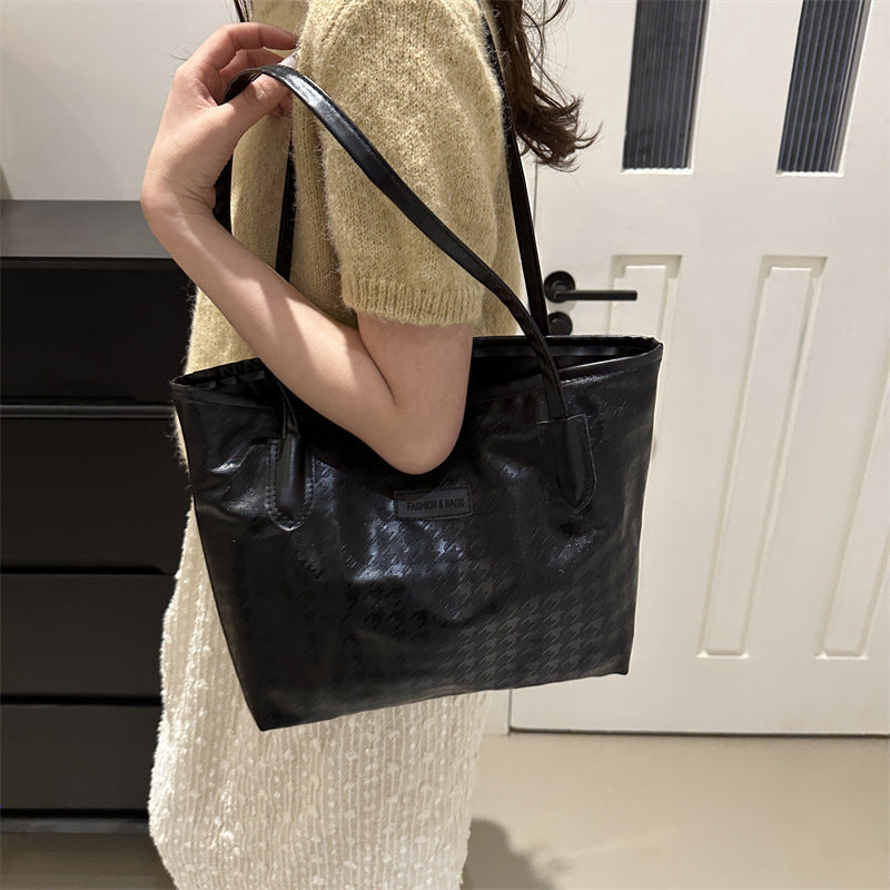 Women's Large Capacity Texture College Class Commuter Shoulder Bags