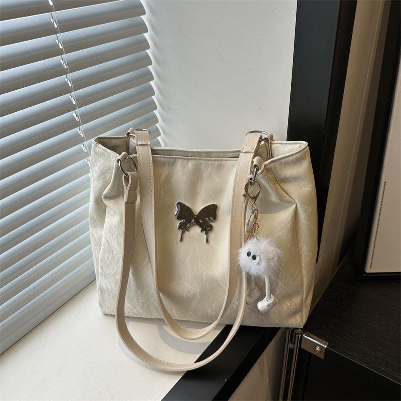 Women's Capacity Fashion Korean Gentle Texture Bow Shoulder Bags