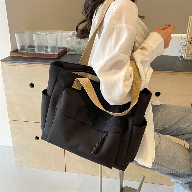 Large Capacity Female Summer Canvas Simple Western Bags
