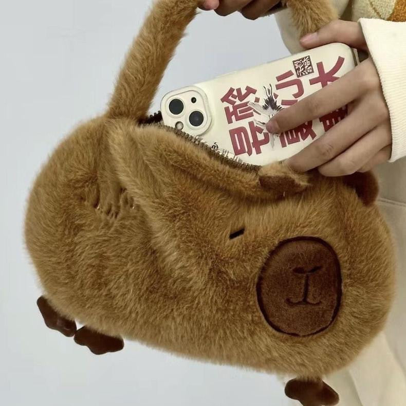 Cute Female Capybara Plush Toy Doll Backpacks