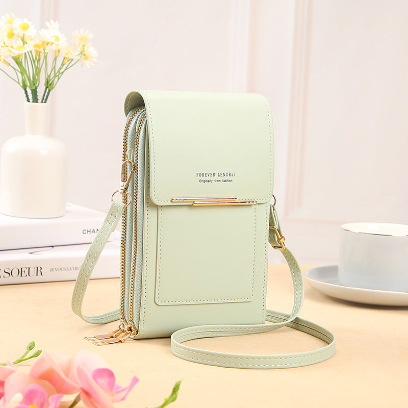 Women's Stylish Versatile Zipper Solid Color Simple Bags