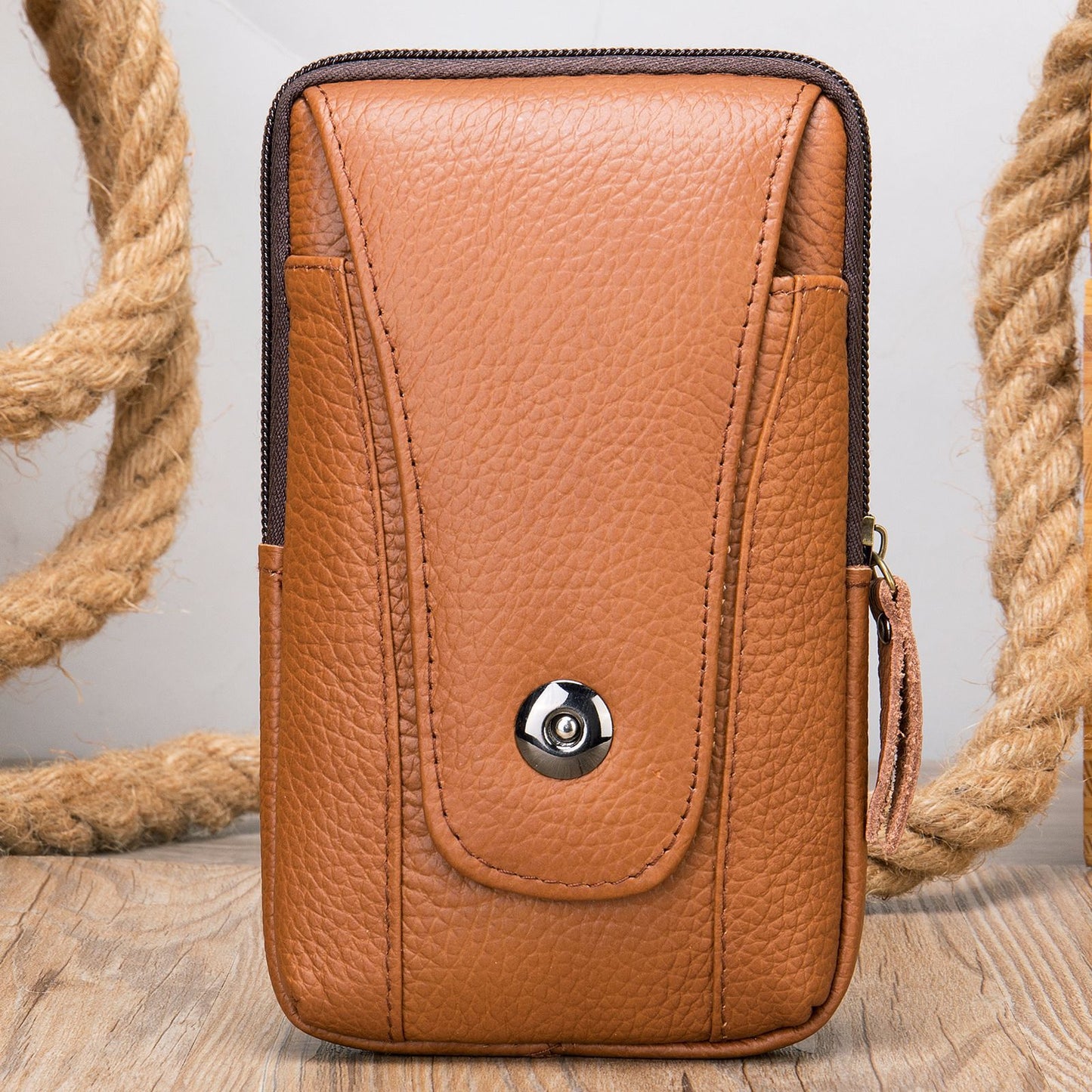 Men's Durable Innovative Cell Leather Cowhide Men's Waist Packs