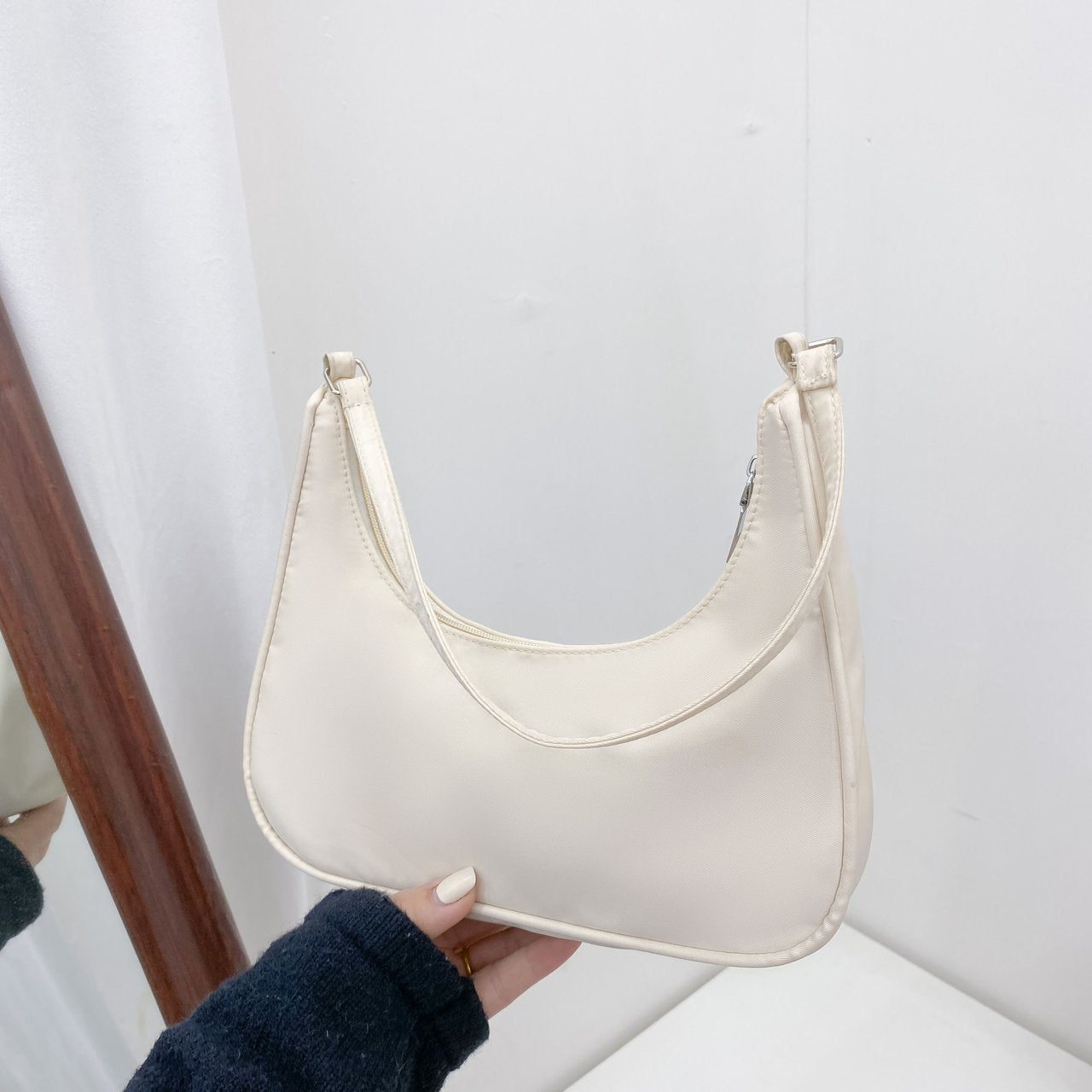 Women's Fashion Trend Dumpling Portable Nylon Solid Armpit Bags