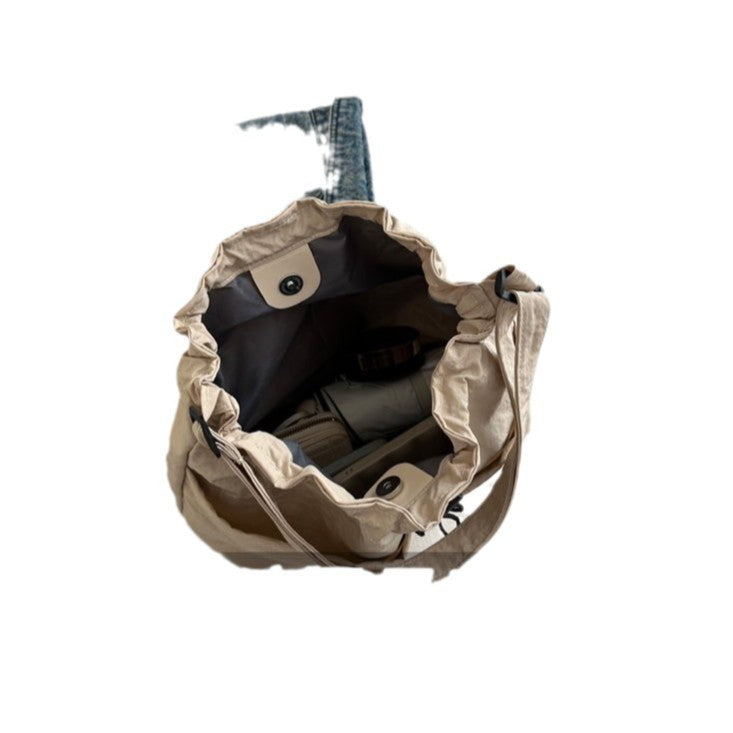 Women's Large Capacity Drawstring Leisure Street One Shoulder Bags