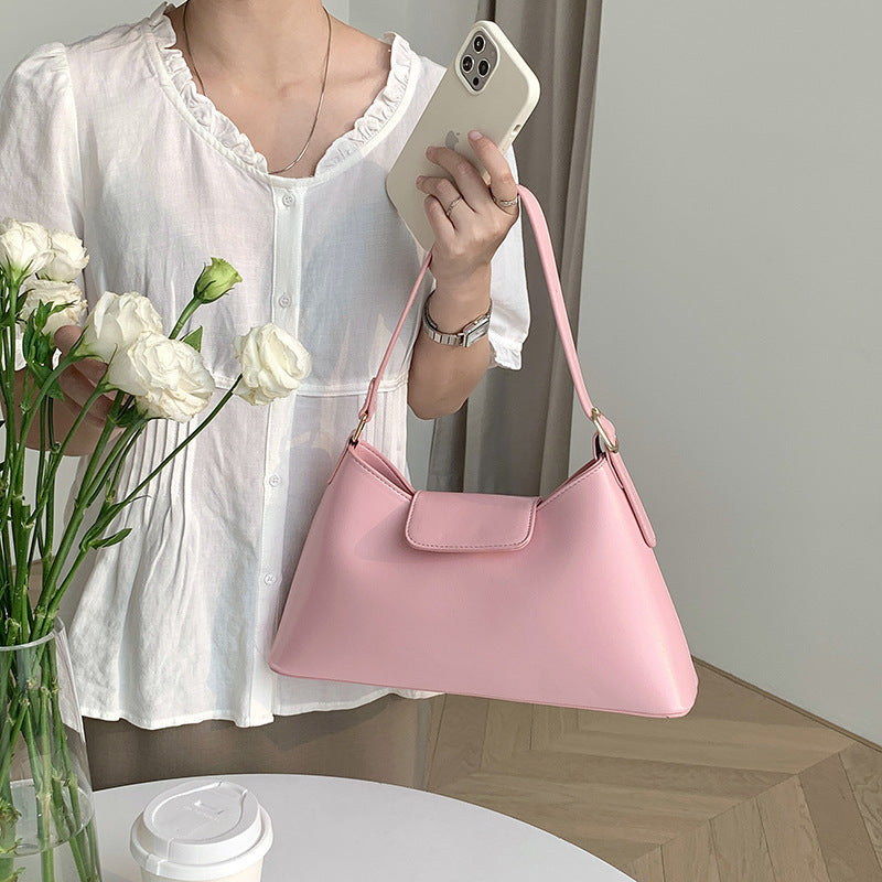 Leather French Stick Fashionable Temperamental Retro Daily Shoulder Bags