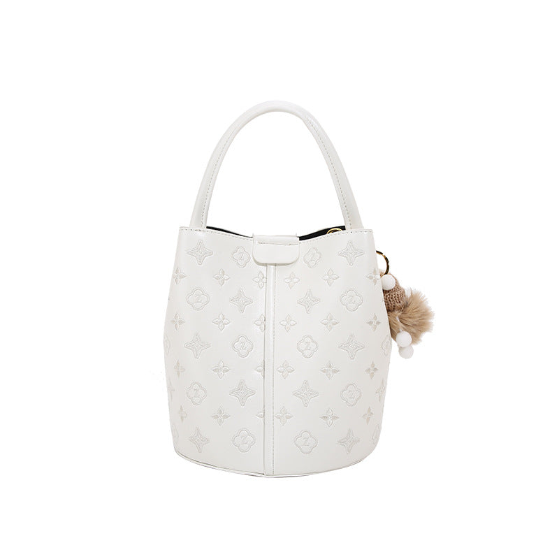 Beautiful High-grade Vegetable Basket Embroidered Portable Bucket Bags