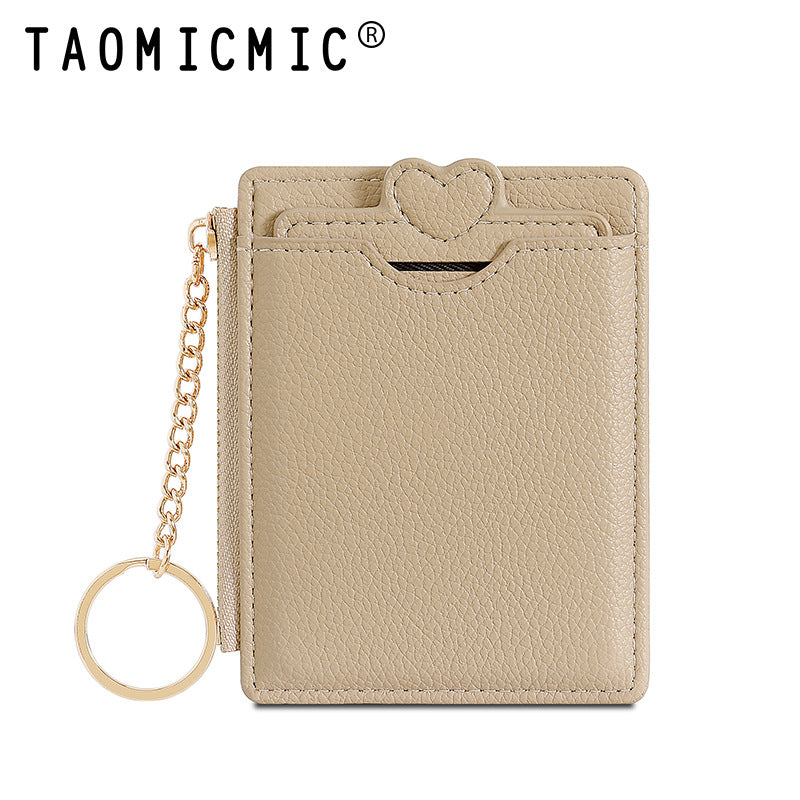 Women's Korean Style Love Meal Protective Cover Card Holder