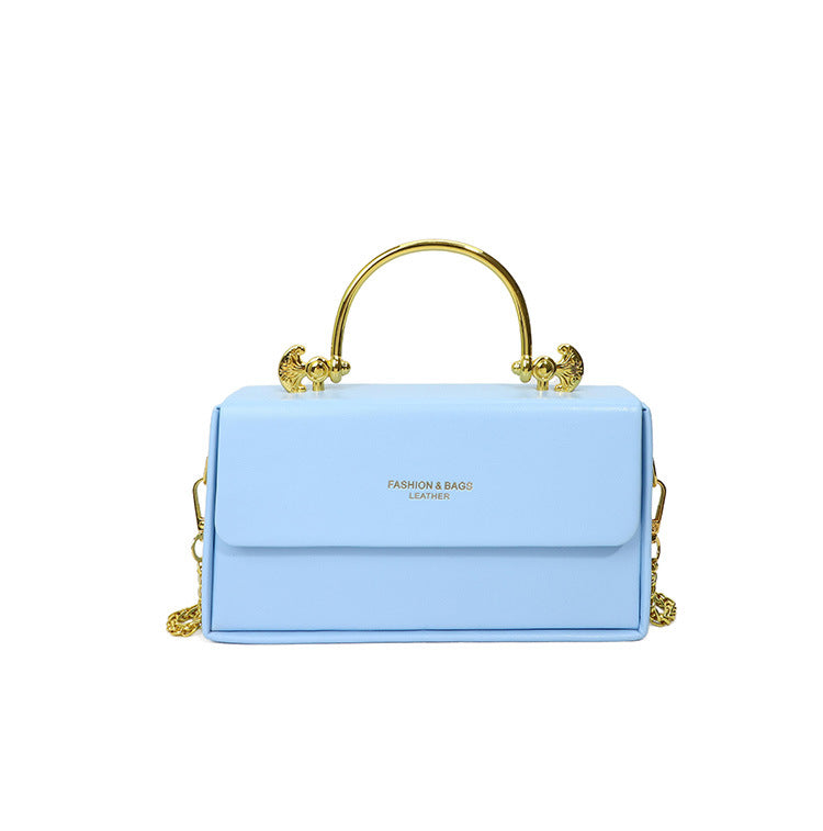 Women's Summer Texture Chain Fashion Box Personality Shoulder Bags