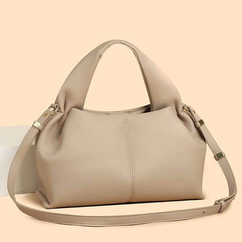 Women's French Niche Cloud Solid Color Dumpling Shoulder Bags