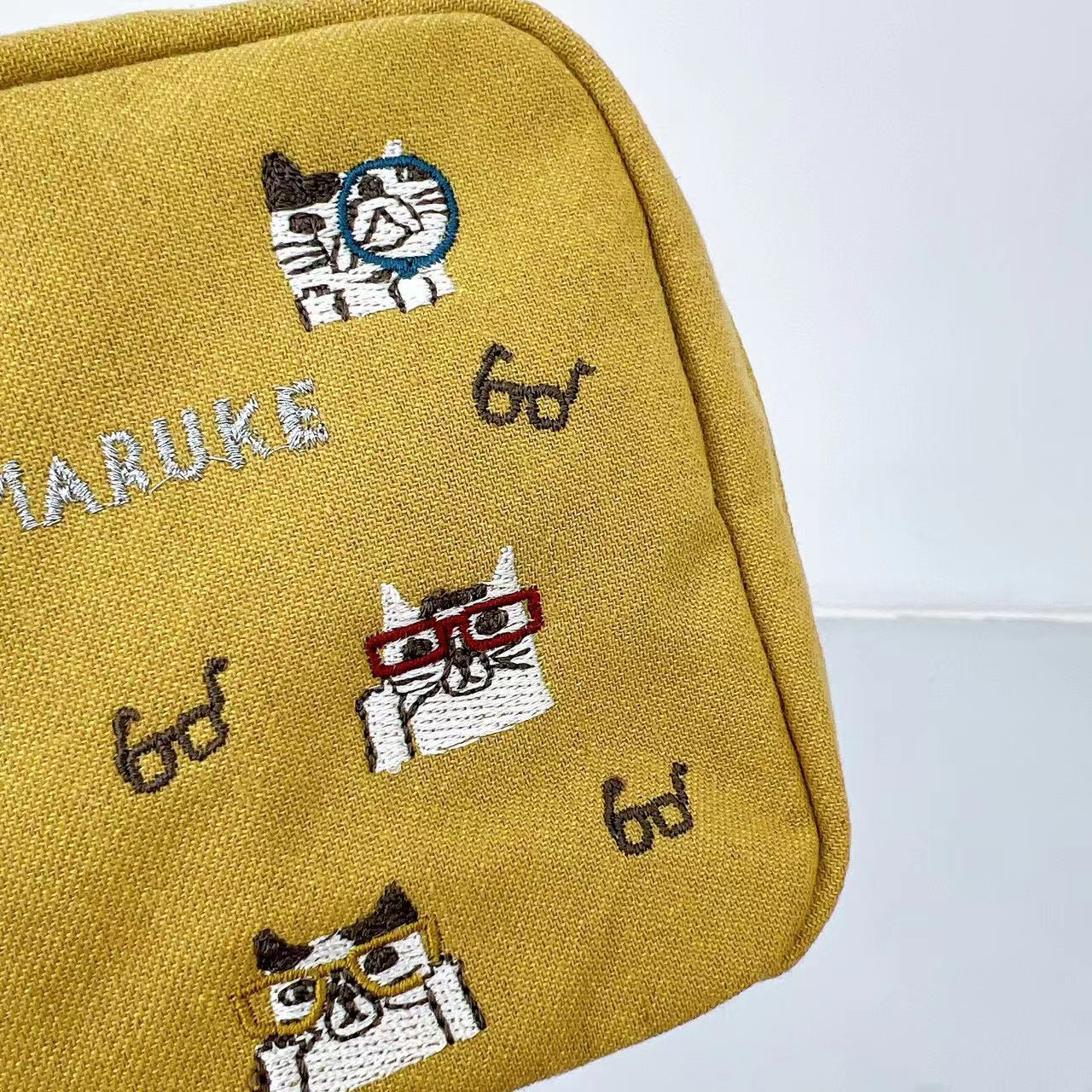 Beautiful Embroidery Cat Clutch Gadget Storage Ladies Wallets