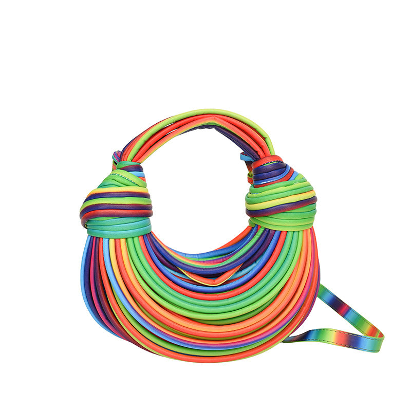 Women's Creative Noodles Niche Hand-woven Bread Underarm Arm Bags