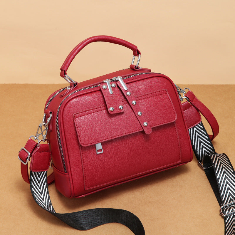 Women's Fashion Leather Silk Large Capacity Crossbody Bags