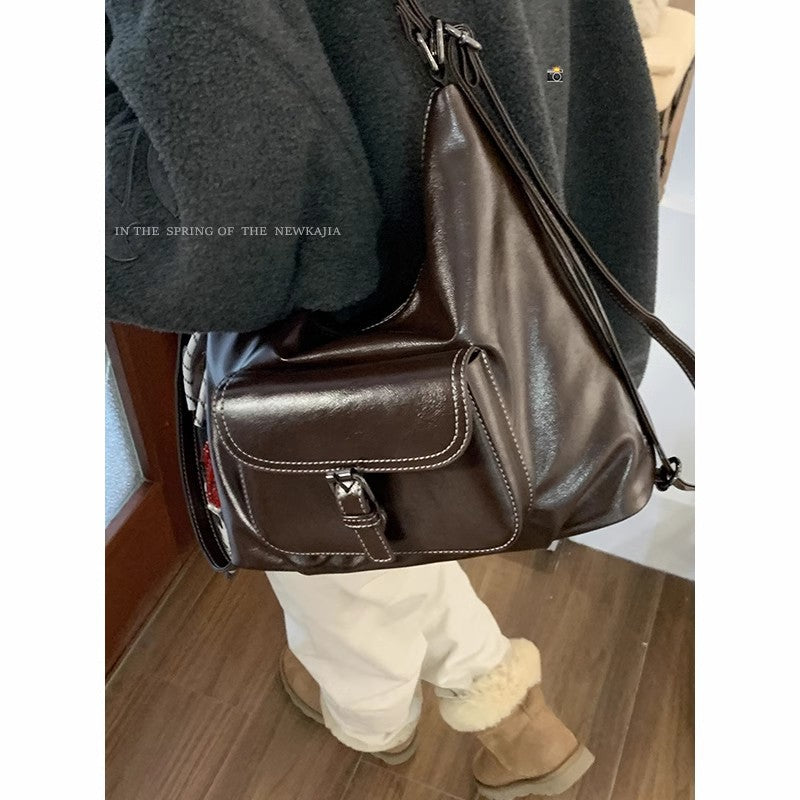 Women's Fashionable Korean Vintage With Over Versatile Shoulder Bags