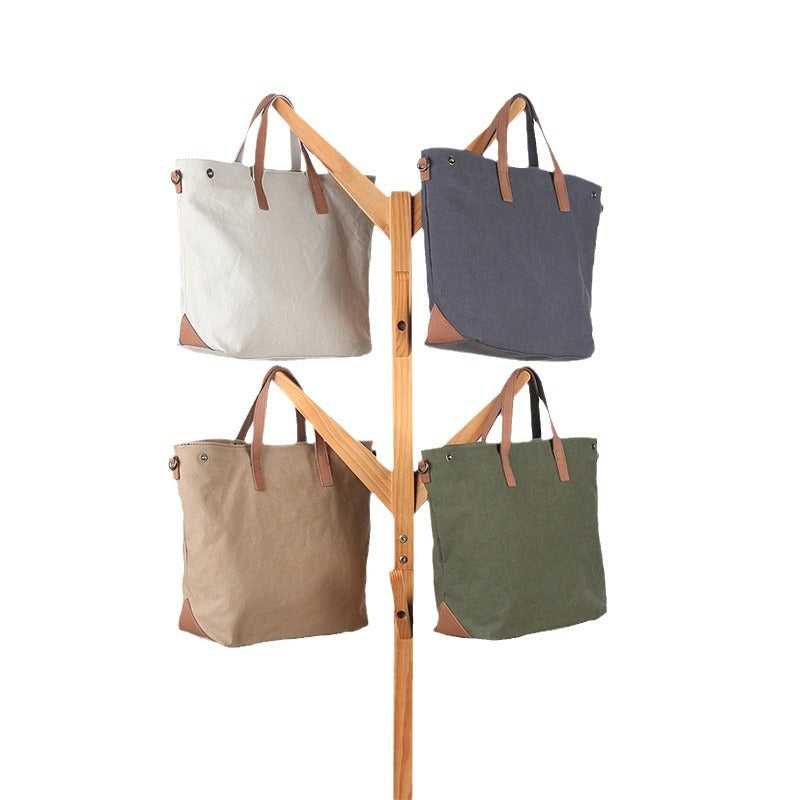 Women's & Men's & Canvas With First Layer Cowhide Large Bags