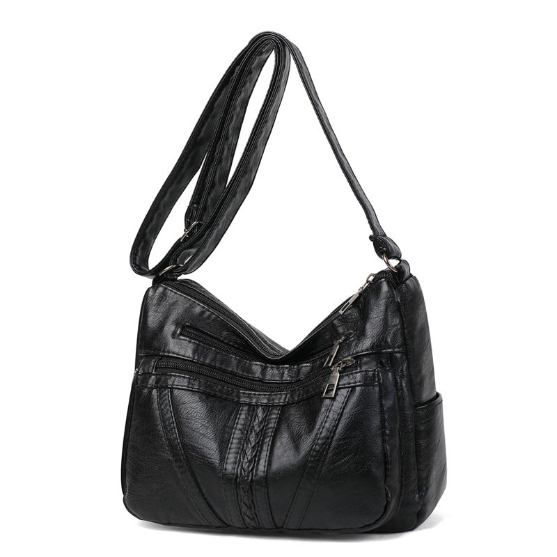 Women's Large Capacity Korean Style Simple Embroidery Shoulder Bags