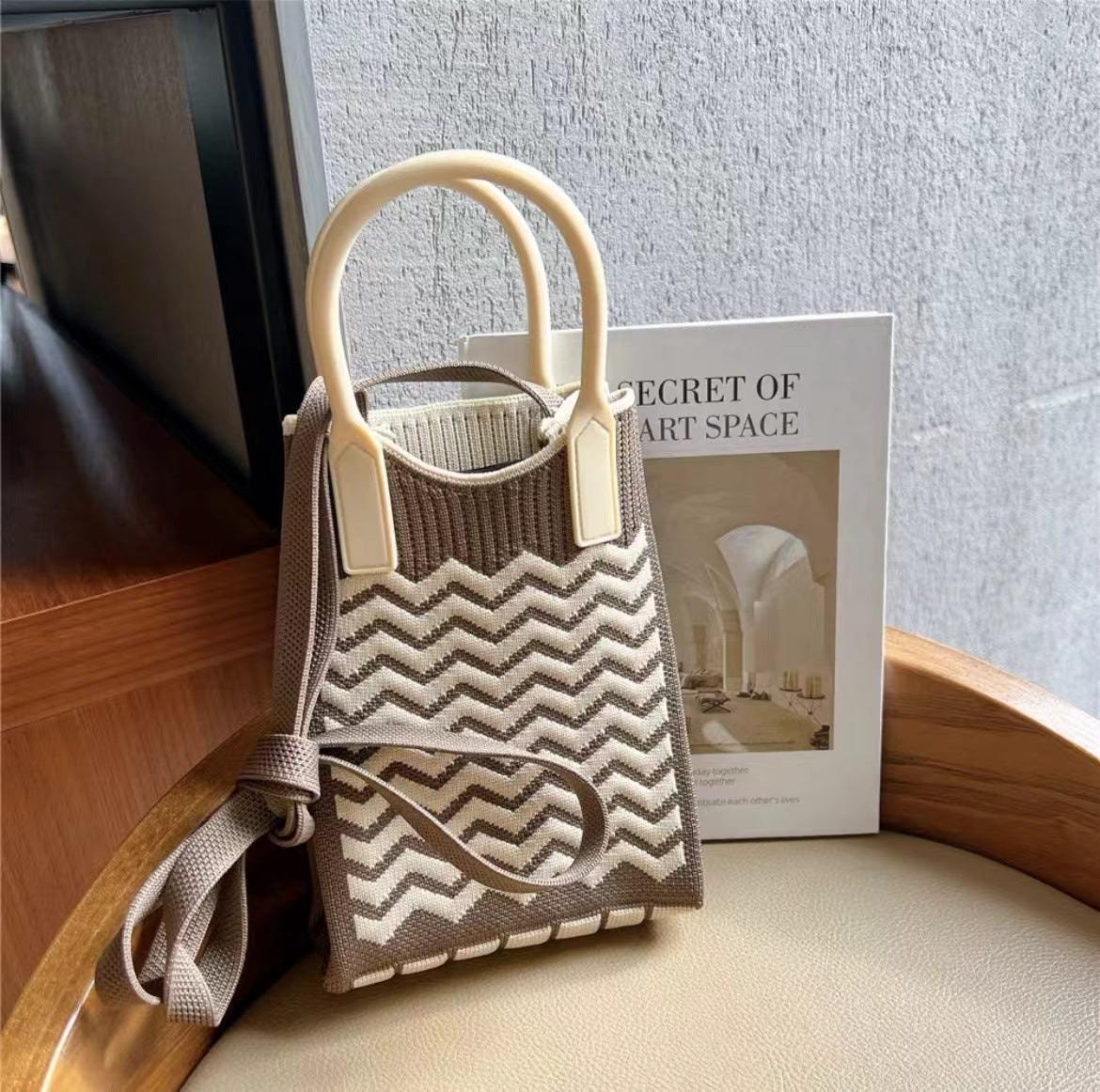 Knitted Portable Hand Female Korean Niche Crossbody Bags