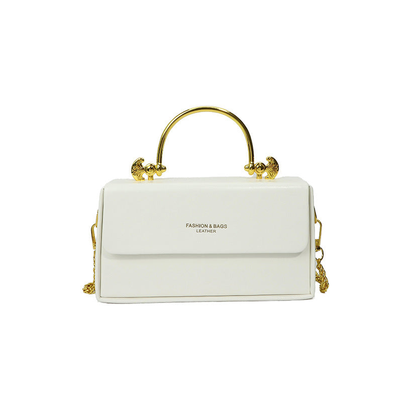 Women's Summer Texture Chain Fashion Box Personality Shoulder Bags