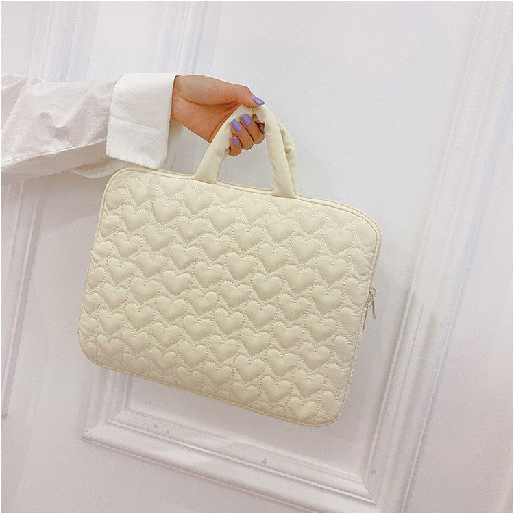 Quilted Peach Heart Notebook Inner Protective Bags