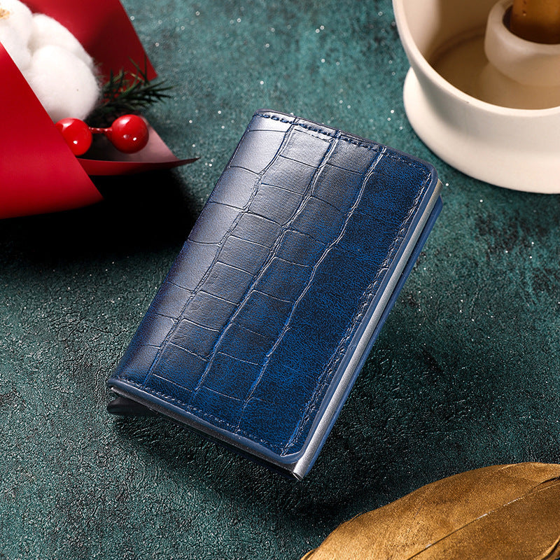 Women's & Men's & Metal Automatic Pop-up Cassette Refined Card Holder