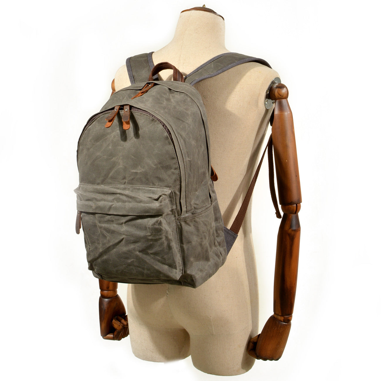 Men's Large Capacity Female Waterproof Oil Wax Backpacks