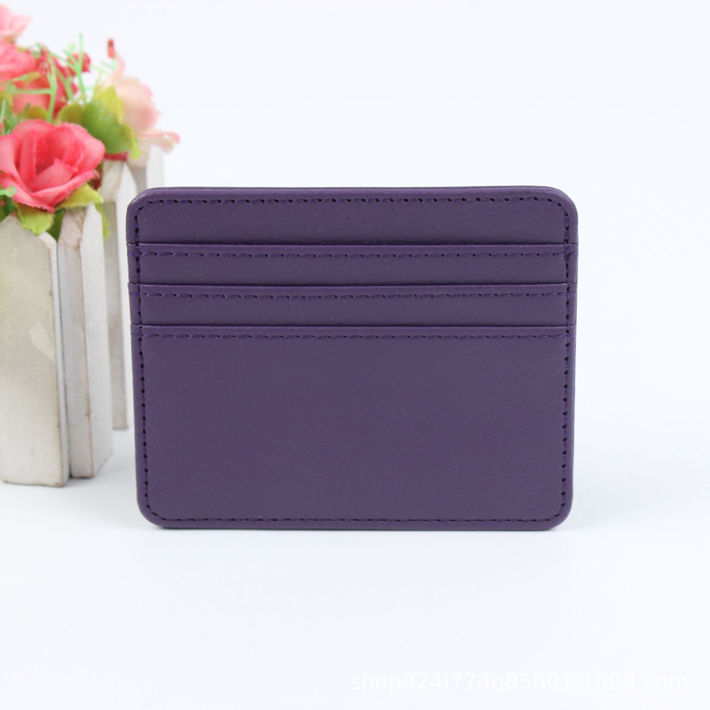 Fashion Lightweight Summer Leather Cutting Ferrule Card Holder