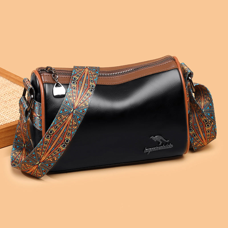 Women's Trendy Autumn Hot Texture Pillow Boston Shoulder Bags