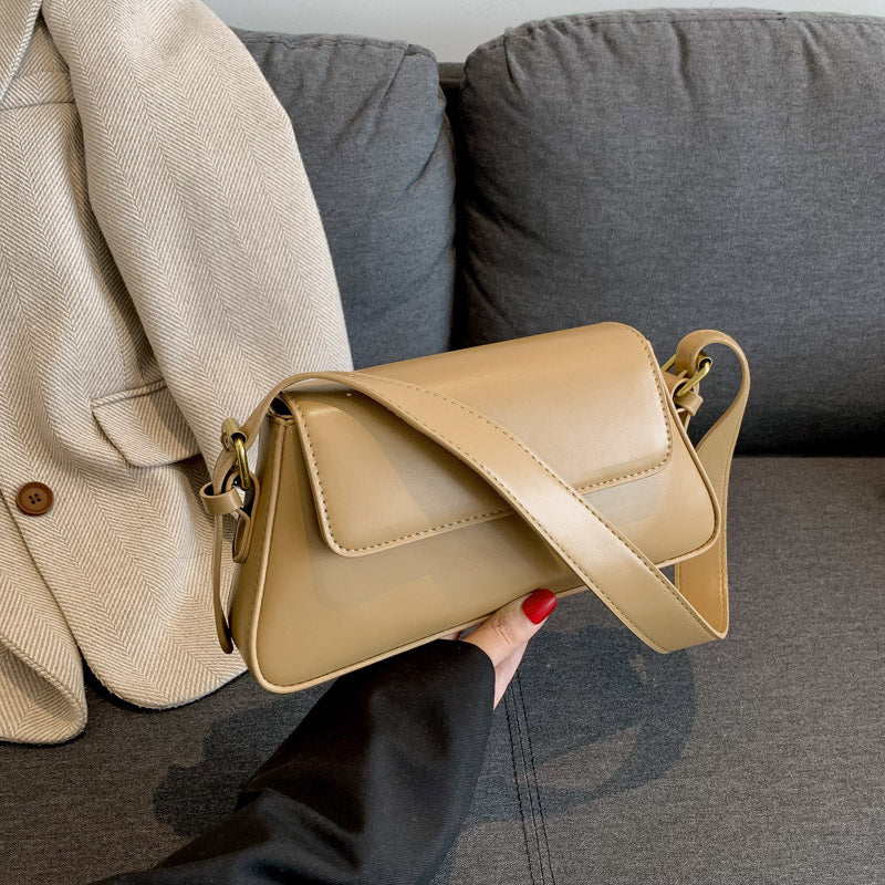 Women's Fashion French Stick Design Solid Color Shoulder Bags