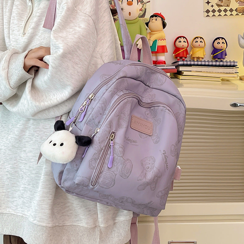 Schoolgirl Niche Korean Style Lightweight Printing Backpacks