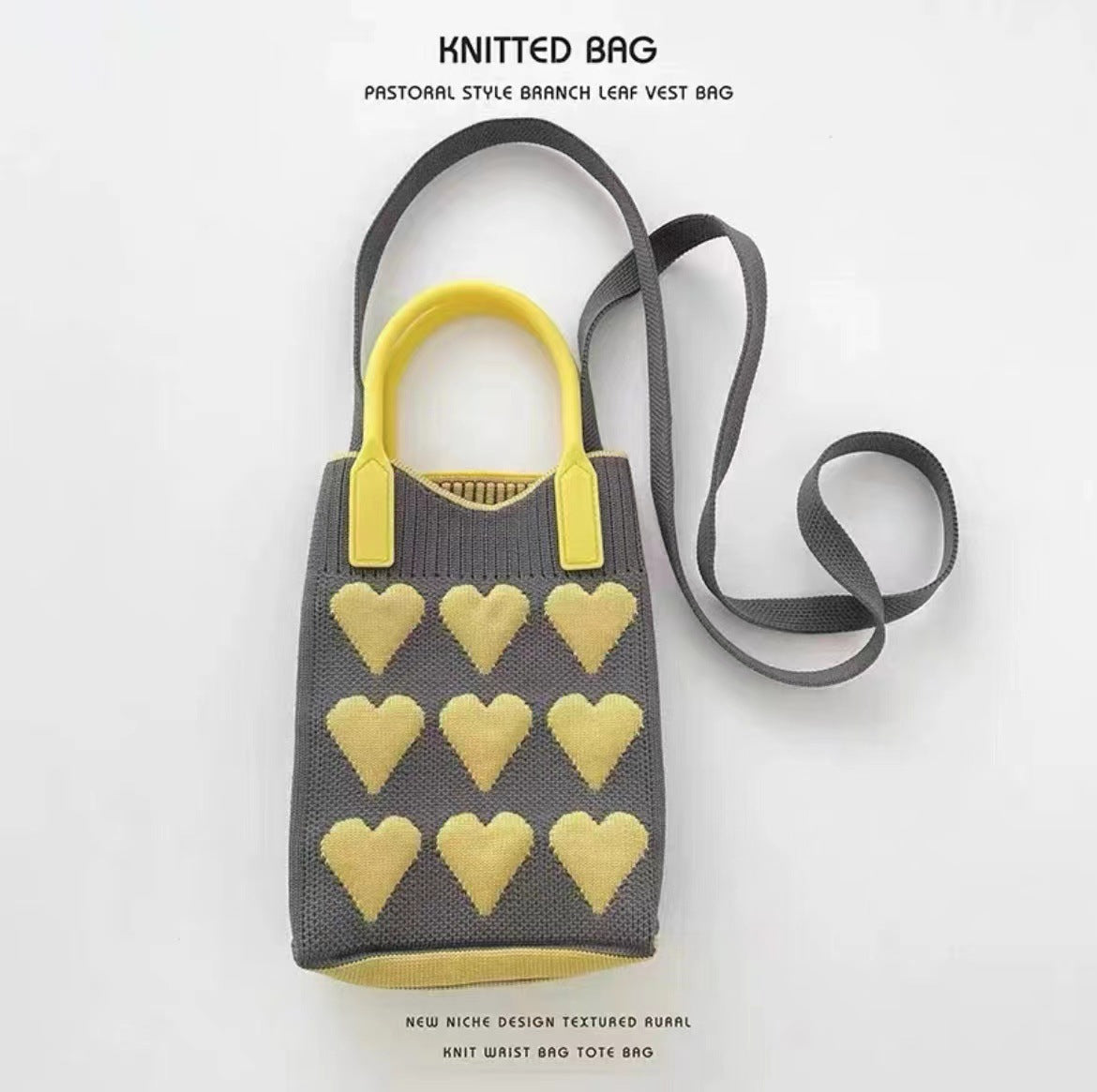 Fashionable Knitted Mobile Lightweight High-grade Love Phone Bags