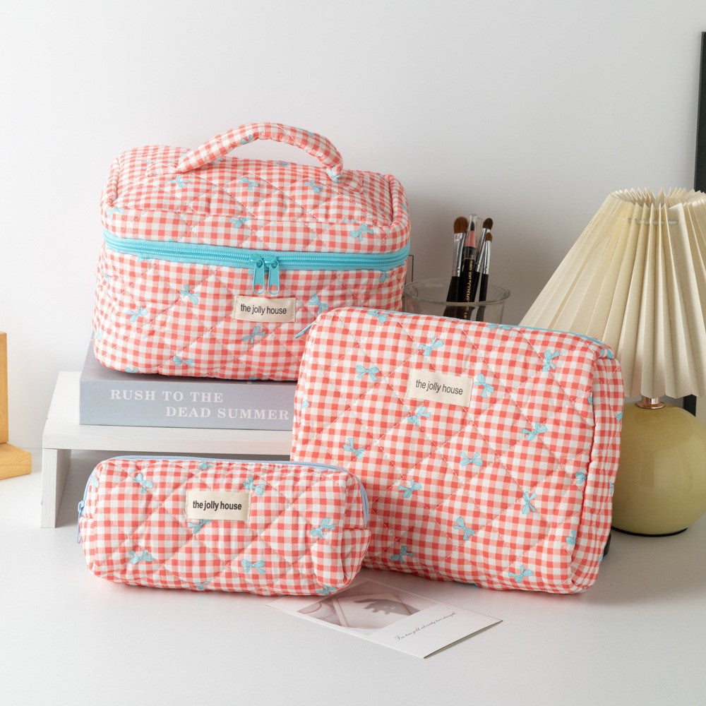 Portable Large Capacity Floral Storage Carrying Cosmetic Bags