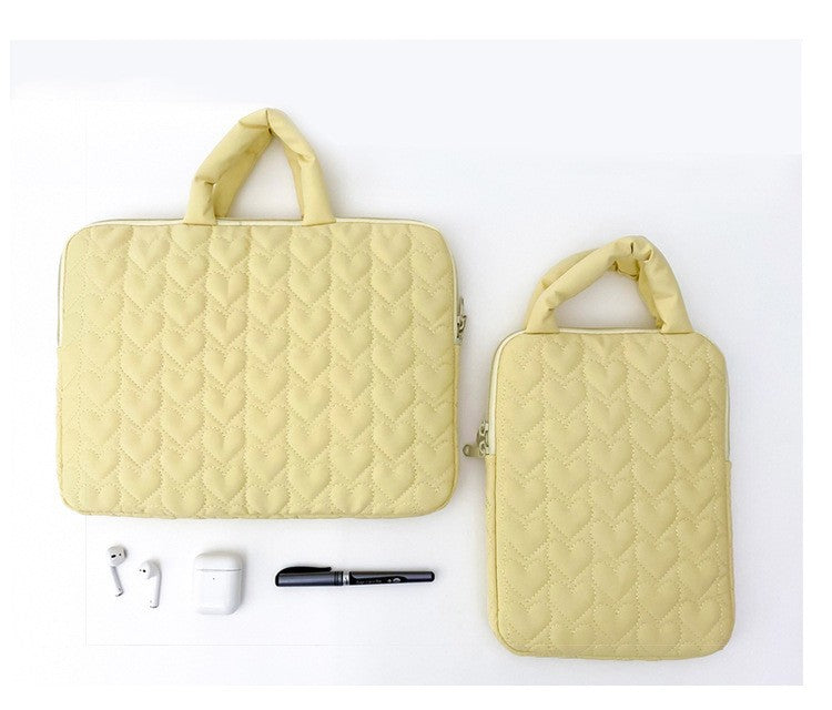 Quilted Peach Heart Notebook Inner Protective Bags