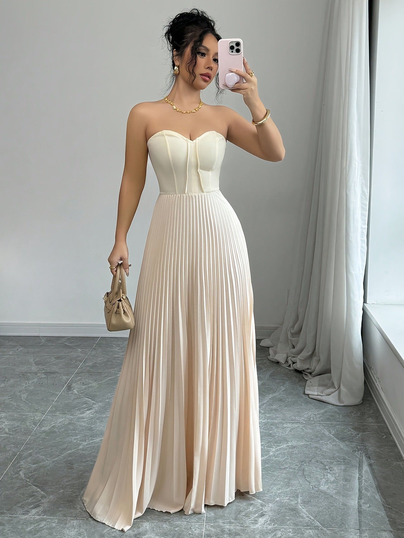 Style Tube Solid Color Elegant Dress Backless Light Dresses
