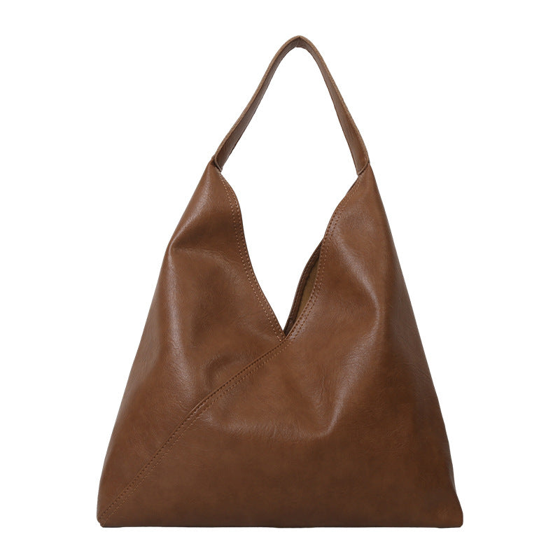 Women's Soft Leather Retro Fashion Large Capacity Armpit Bags