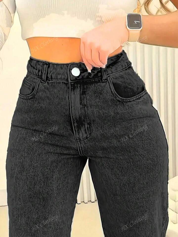 Autumn High Quality Trendy Straight Casual Women's Jeans