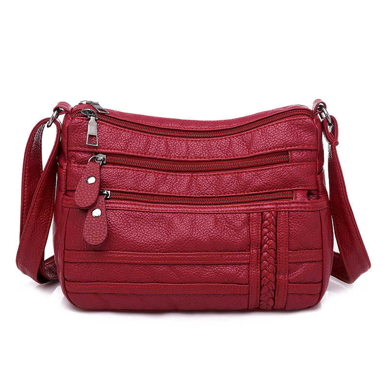 Women's Large Capacity Soft Leather Mother Crossbody Bags