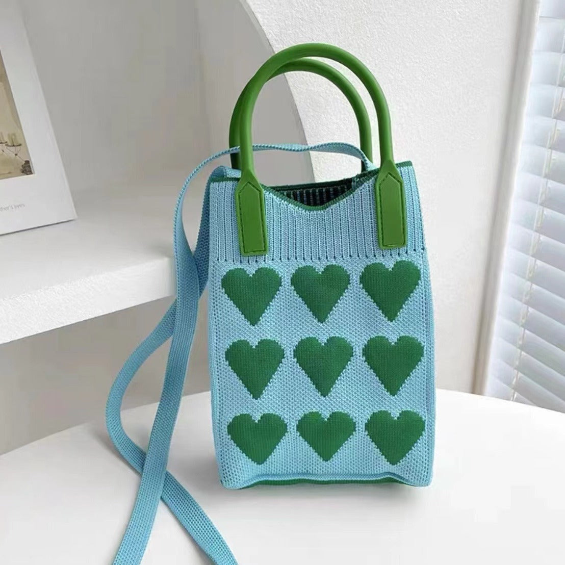 Fashionable Knitted Mobile Lightweight High-grade Love Phone Bags