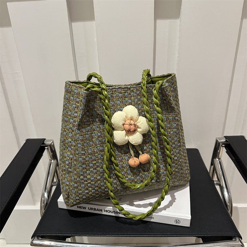 Women's Woven Straw Large Capacity Summer Portable Shoulder Bags